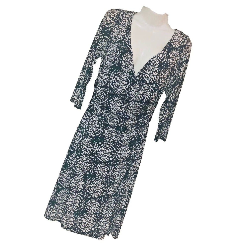Adrianna Papell Bodycon Dress Lined Ruch Abstract Sexy Feminine Date Womens 12